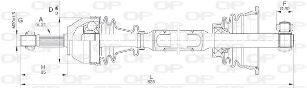 OPEN PARTS Vetoakseli DRS6016.00